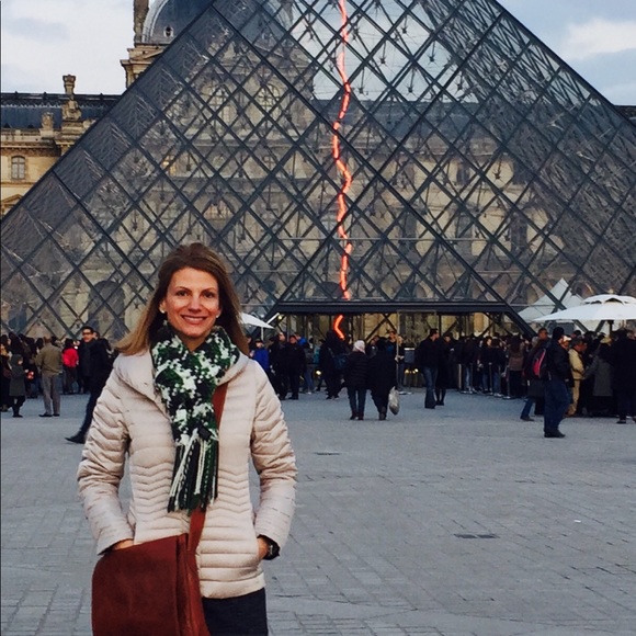 Trussardi Down Puffer Jacket ~ Pearl Beige - Picture 6 of 11